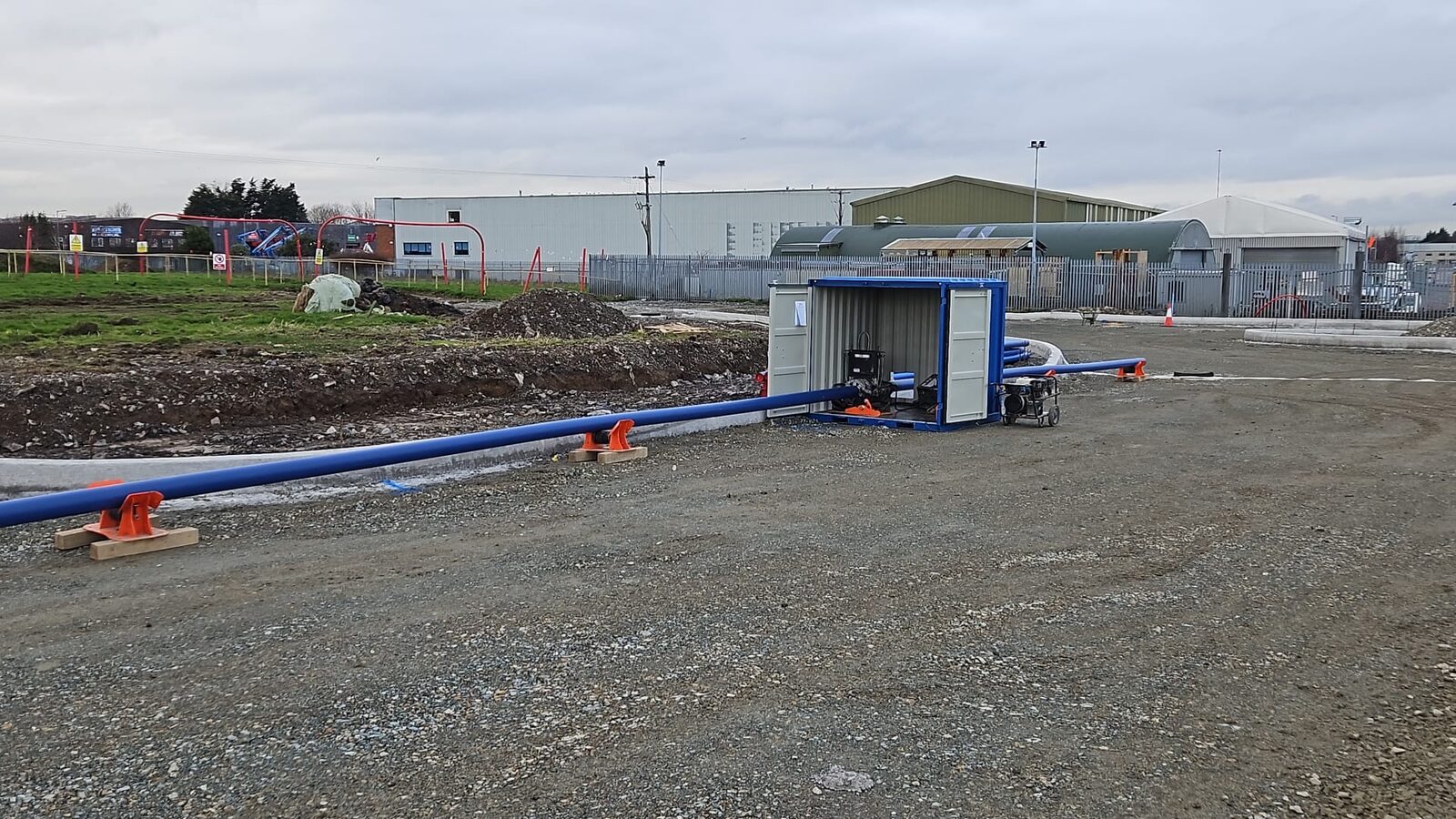Butt fusion welding machine container setup