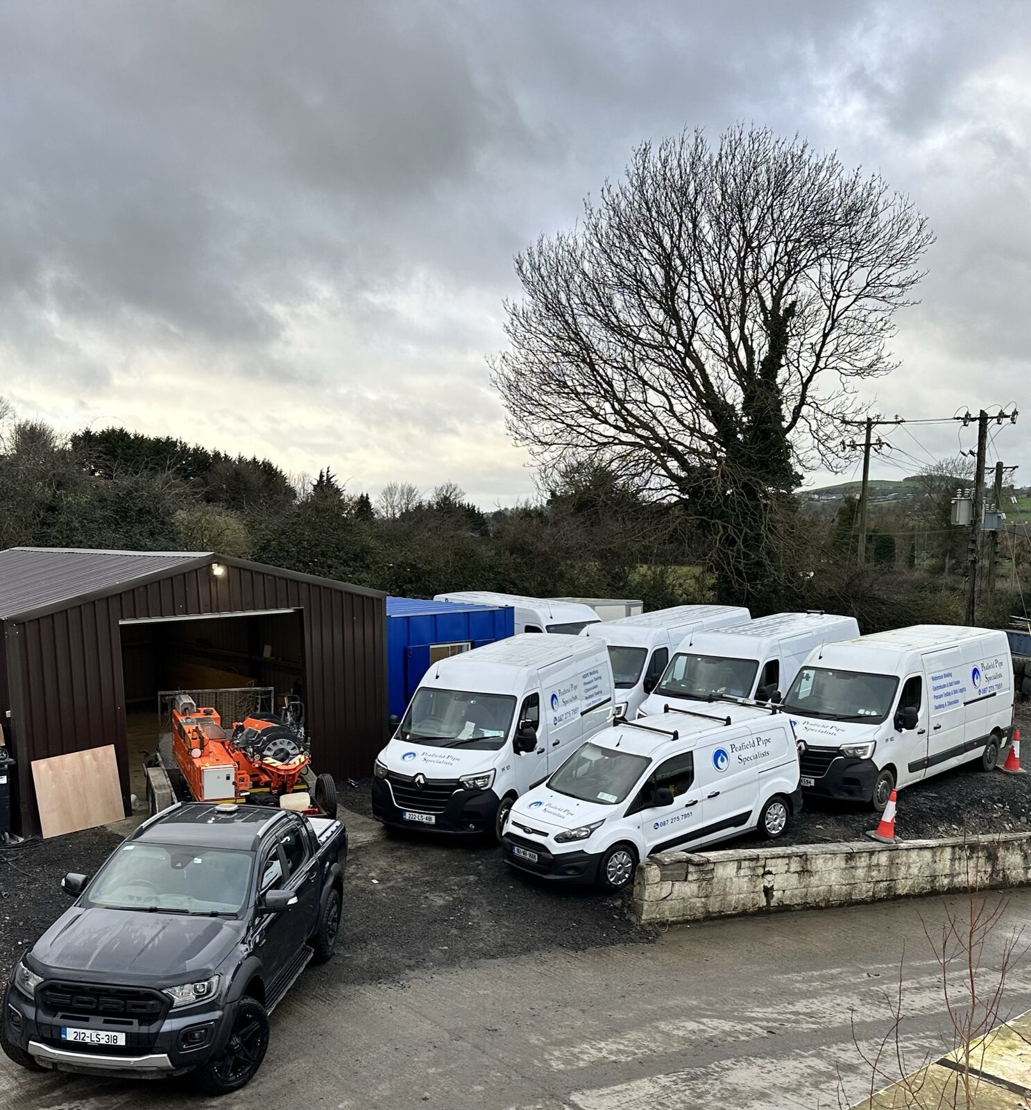 Peafield Water Management van fleet, Co. Laois, Ireland